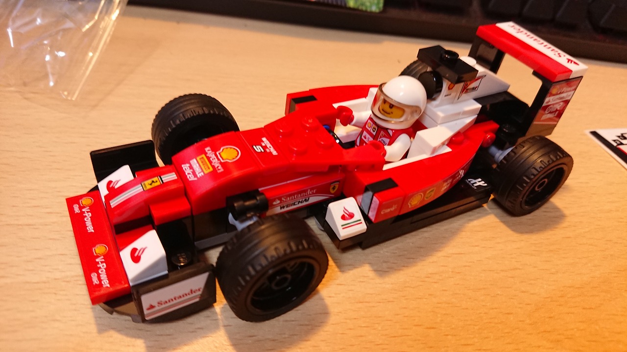 レゴ(LEGO) スピードチャンピオン スクーデリア・フェラーリ SF16-H 75879 を作ってみた（その３）