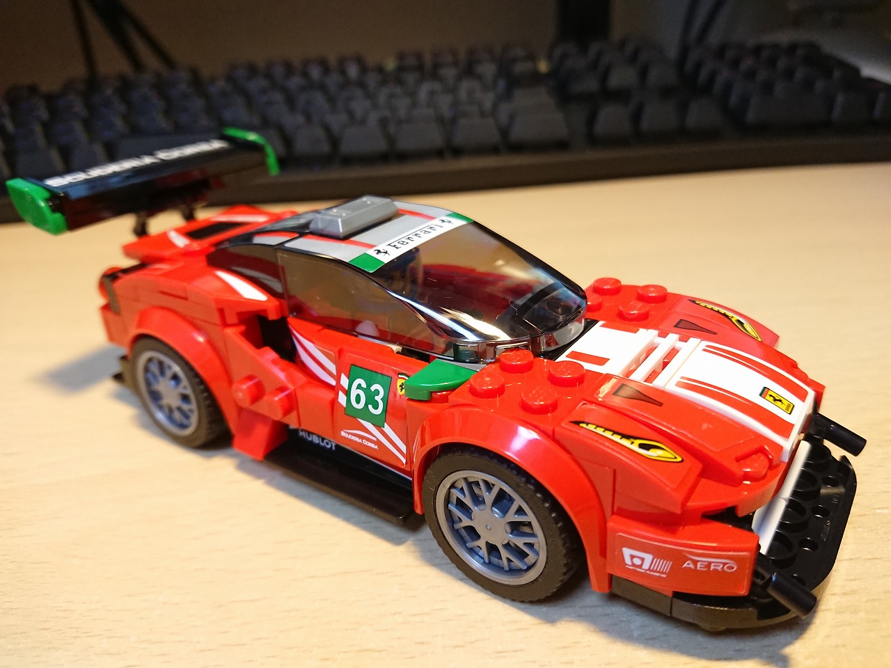 レゴ(LEGO) スピードチャンピオン フェラーリ 488 GT3 スクーデリア・コルサ 75886 を作ってみた