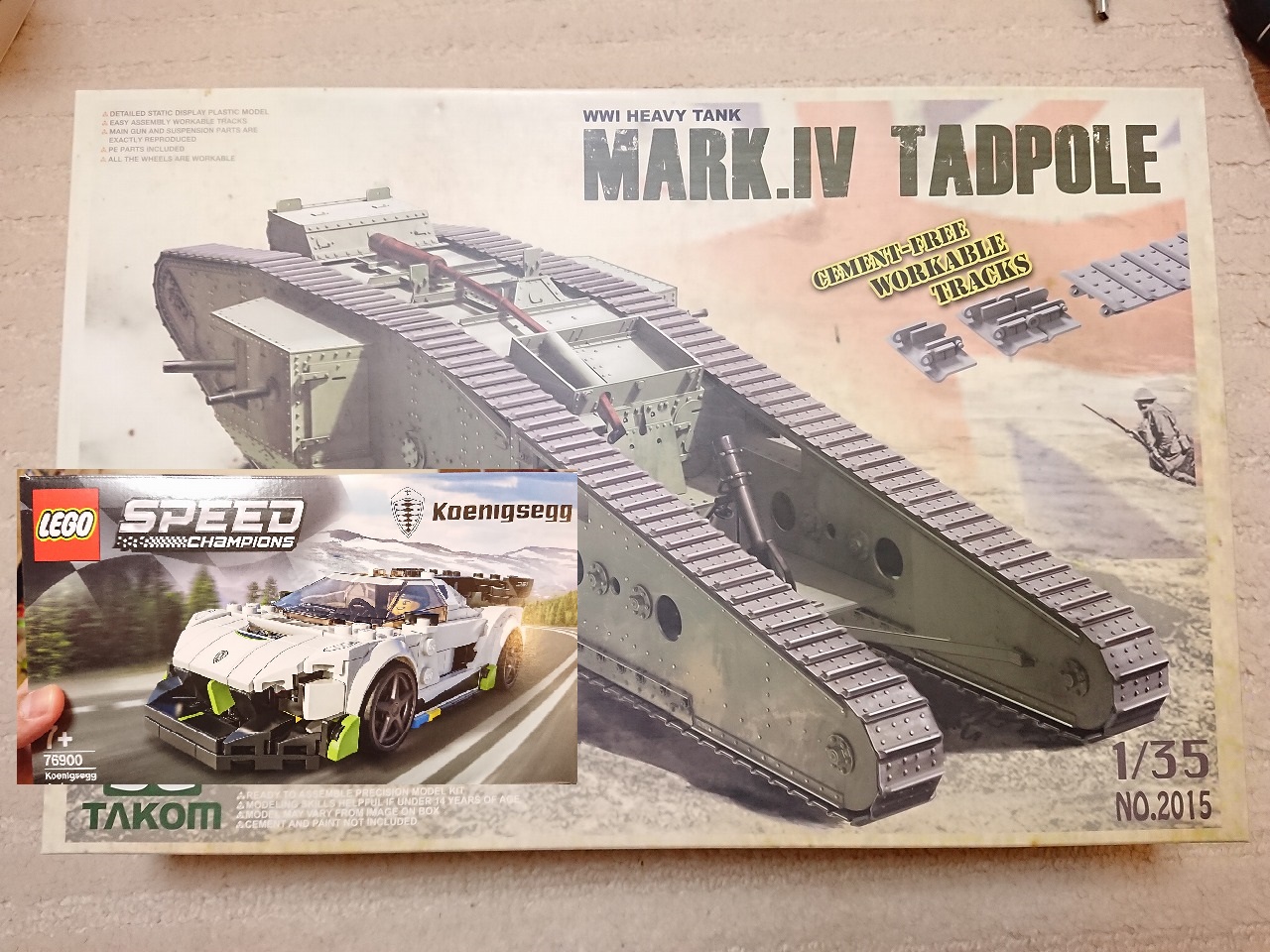 【最近購入した物】TAKOM マークIV メール タッドポールとレゴ(LEGO) スピードチャンピオン ケーニグセグ ジェスコ