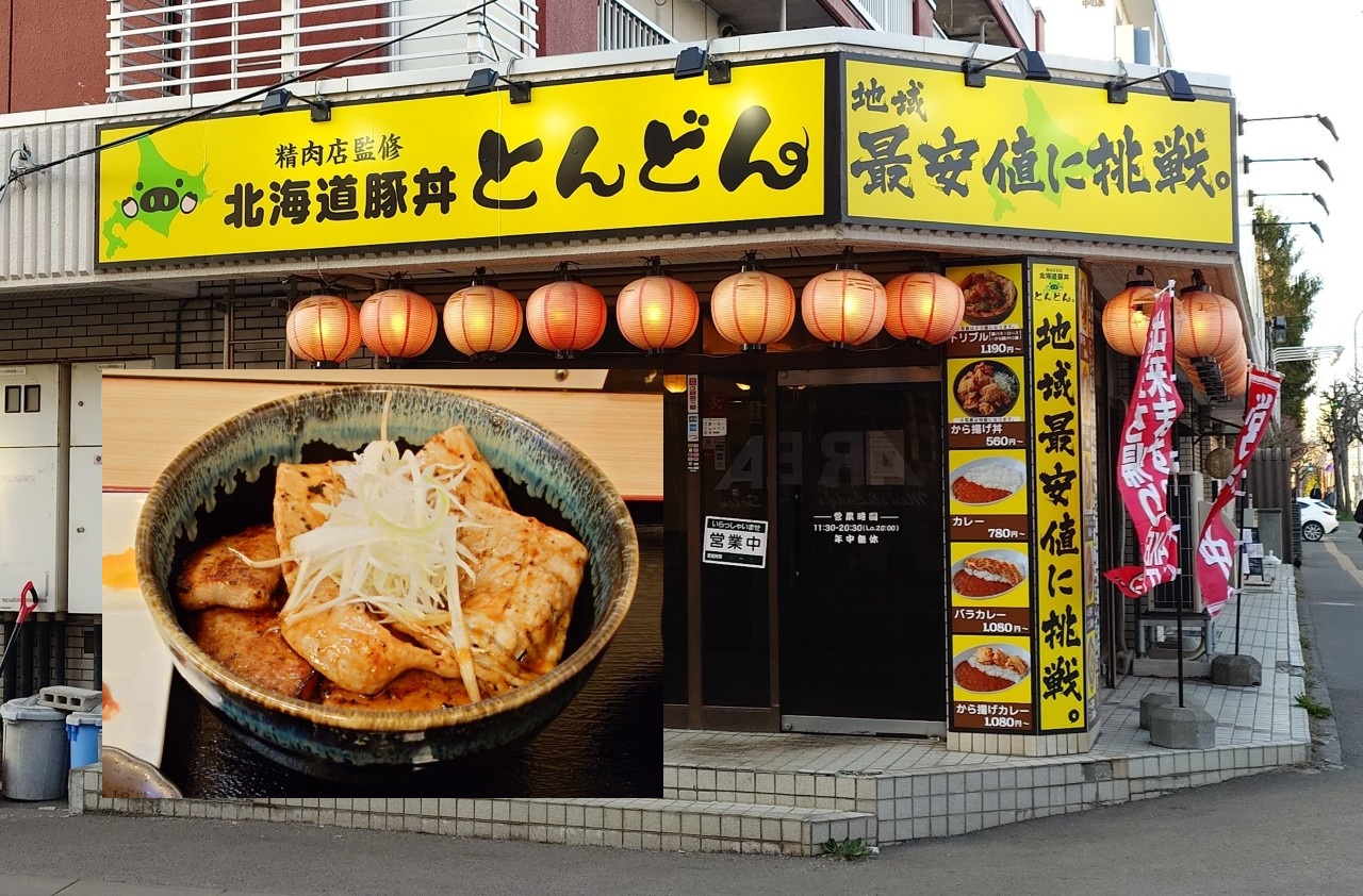 札幌で昼食をとってみた~その48~ 精肉店監修 北海道豚丼 とんどん。